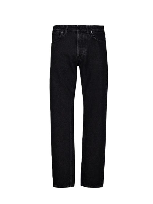 Logo Patch Straight-Leg Jeans Stone Island | L2S14 J100005 S0J32VJ902 BLACK MEDIUM WASH